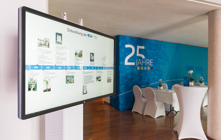 Studio1® als Eventprofi - Digital Signage Monitore Festakt 25 Jahre Eichsfeldwerke