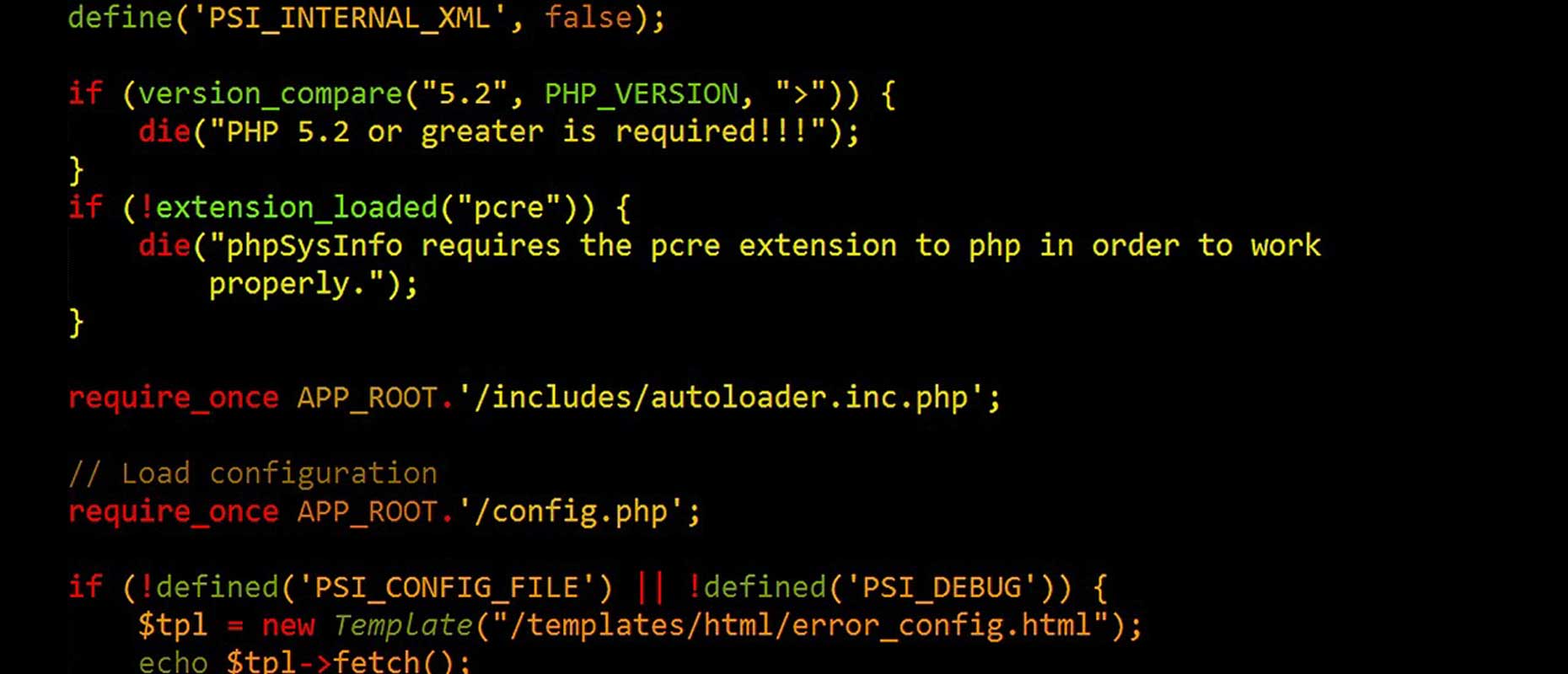 Desktopscreen Programmiercode PHP