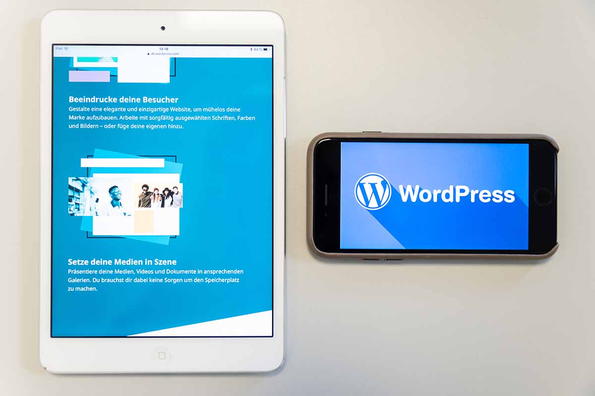 Mobile Ansichten Websitesystem WordPress