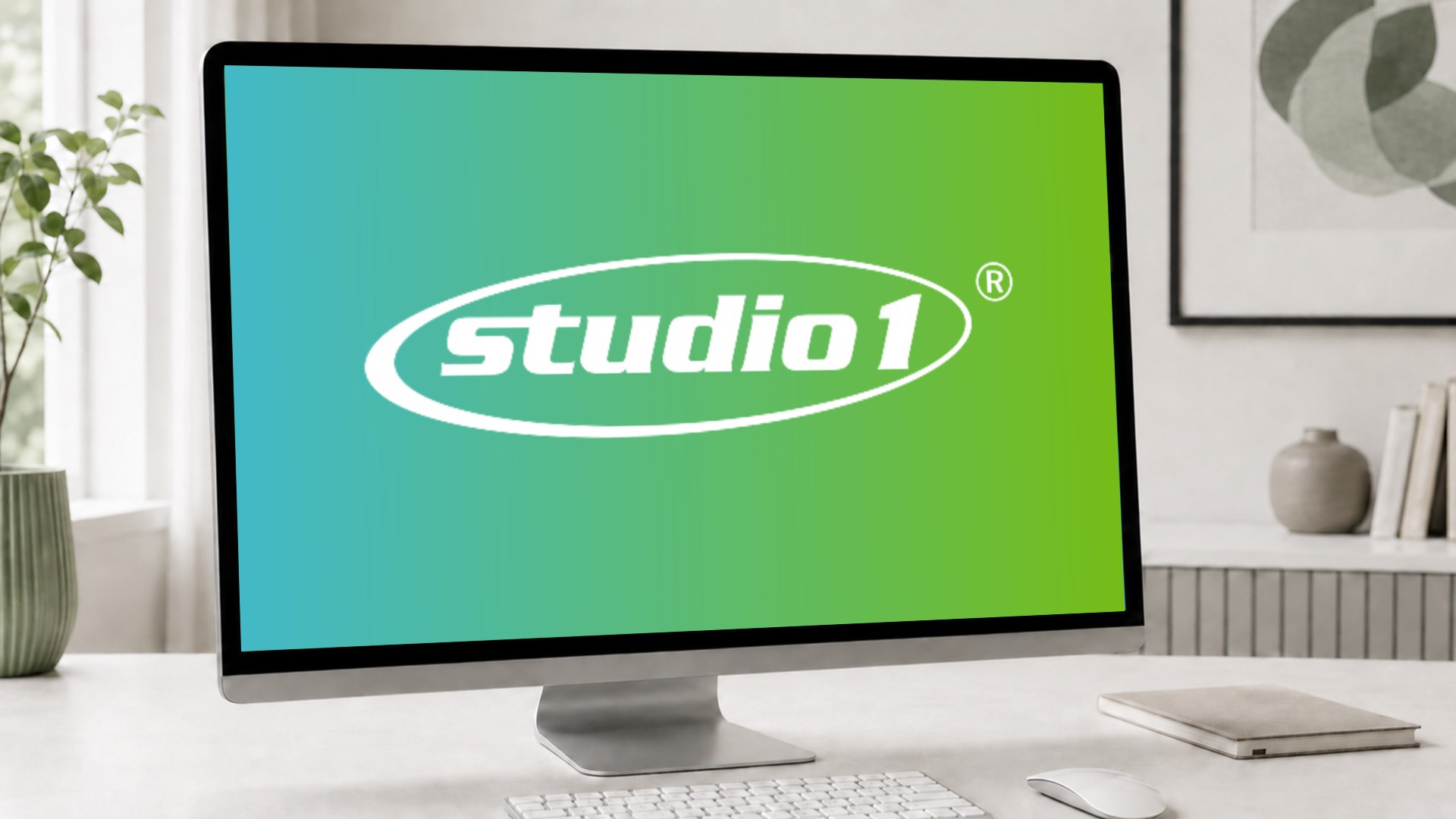 Studio1® Logodesign Laptop Schreibtisch