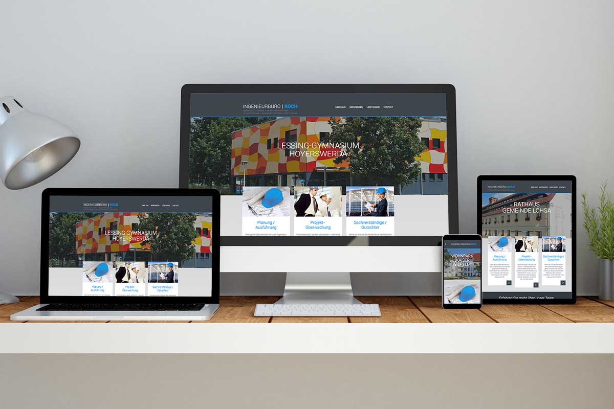 Screenshot von desktop bis mobile - Webdesign by Studio1