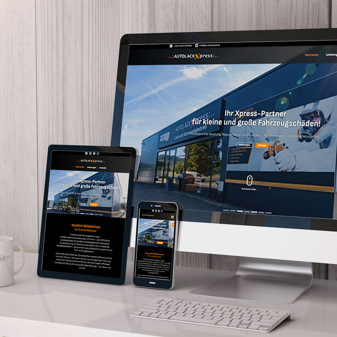 Studio1® Referenz AutolackXpress - Website