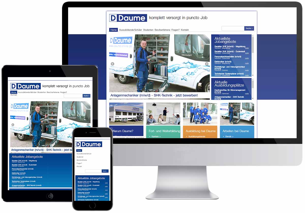 Studio1® Referenz DAUME Website