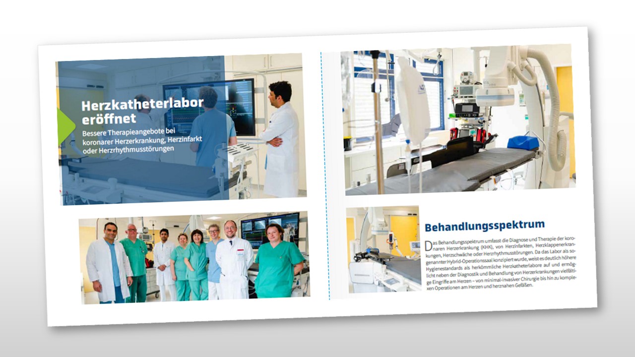 Studio1® Referenz Eichsfeld Klinikum Impressionen Printmaterialien