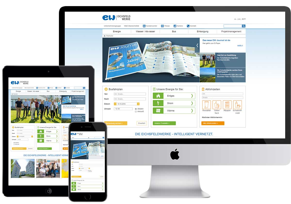 Studio1® Referenz Eichsfeldwerke Website