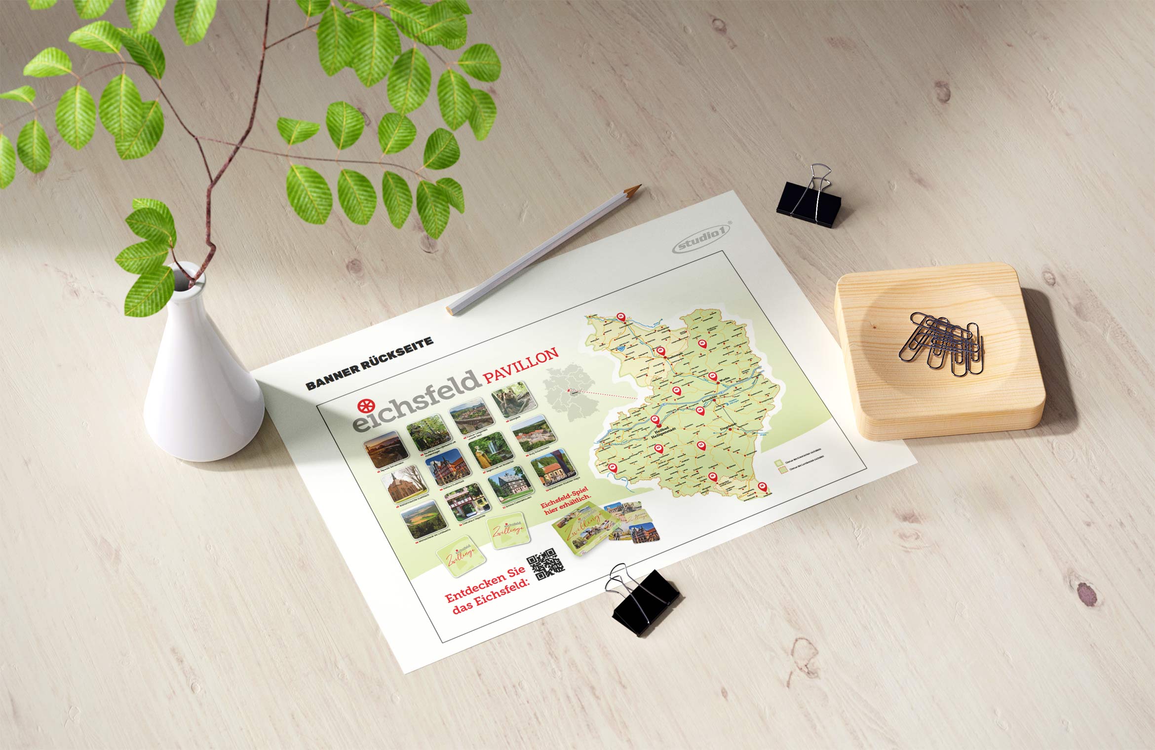 Studio1® Referenz Landesgartenschau, Grafische Entwürfe Eichsfeld Pavillon